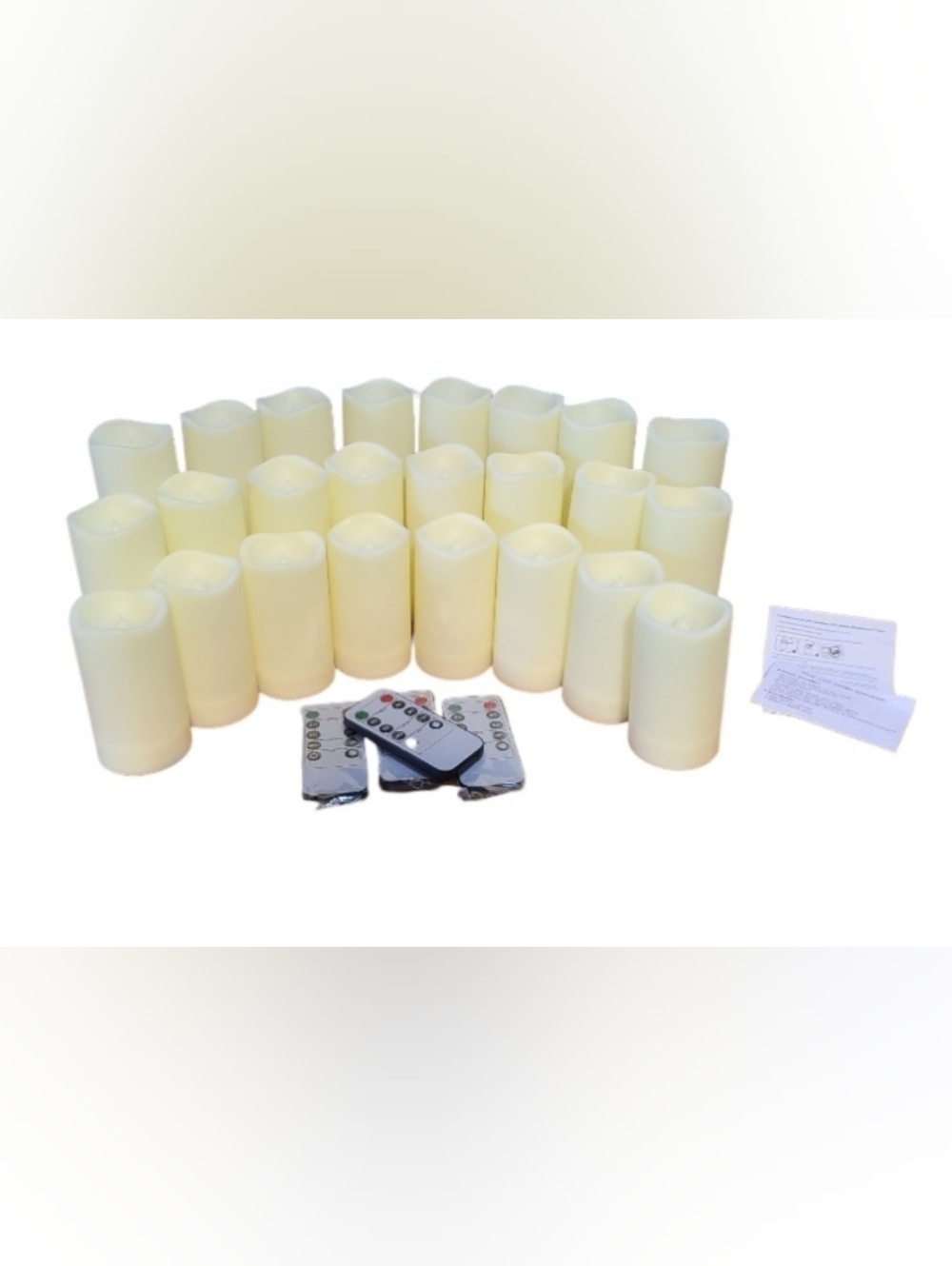 24 Pcs Water Resistant Remote Controlled LED Flameless Candles